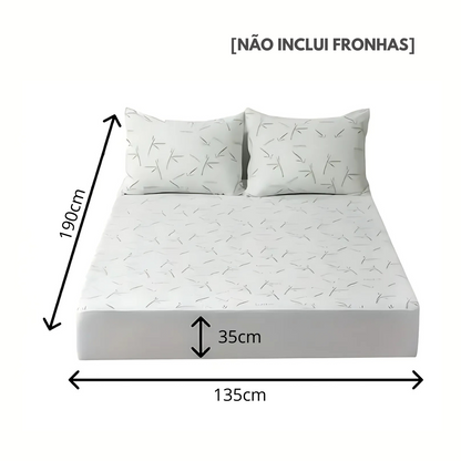 BambuGuard: Protetor de Colchão Impermeável, Antiácaros e Respirável