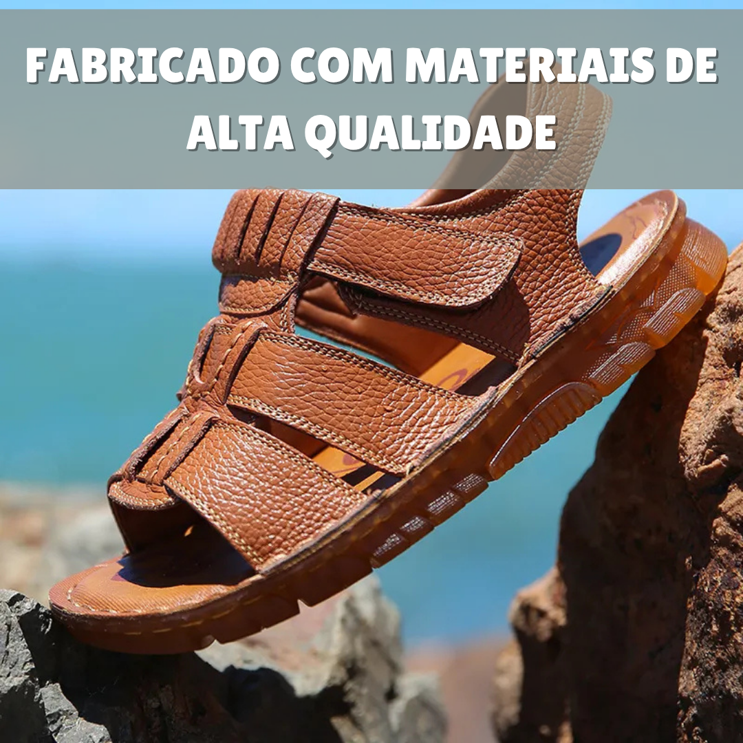 Theo | Sandálias Ortopédicas de Couro Genuíno