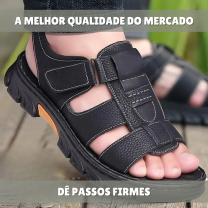 Theo | Sandálias Ortopédicas de Couro Genuíno