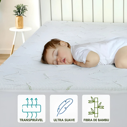 BambuGuard: Protetor de Colchão Impermeável, Antiácaros e Respirável