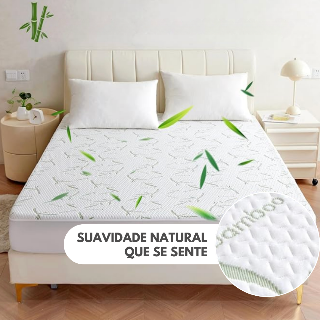 BambuGuard: Protetor de Colchão Impermeável, Antiácaros e Respirável